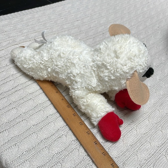 Lamb Chop Dog Medium Stuffed Toy Plush Aurora World cream red tan black 2012 - Picture 9 of 11